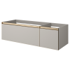 QUATRO 2 140см (100+40) тумба CASHMERE профиль MATT GOLD