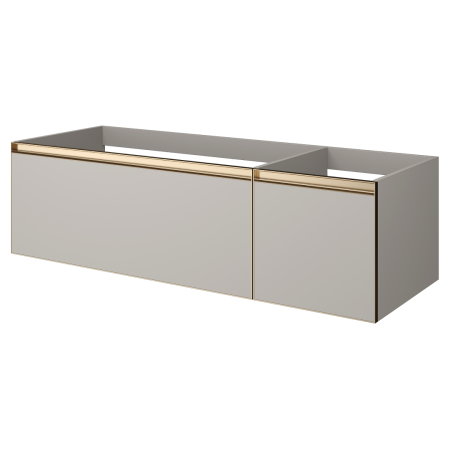 QUATRO 2 140см (100+40) тумба CASHMERE профиль MATT GOLD 