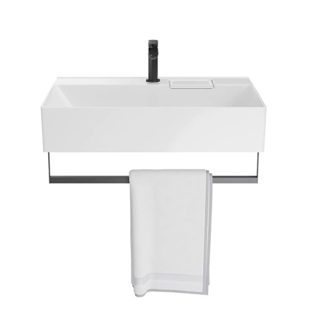 Kerama Marazzi Раковина LOGICA мебельная\подвесная с одним отверстием 70*48,14,5см,  с 1 отв.под смеситель, с переливом, белая глянцевая 