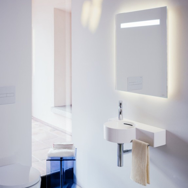 Laufen VAL Раковина-мини  полка справа 550x315x115 мм с 1 отв. под смеситель, подрезаемая до 430 мм,,  цвет: белый (без полотенцедержателя!) 