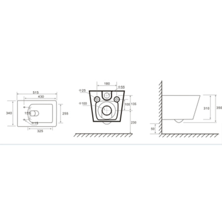 TECEspring S Комплект: Унитаз подвесной Regular, безободковая чаша со смывом Tornado flush, сиденье Slim с микролифтом и быстрым снятием, белый глянец 
