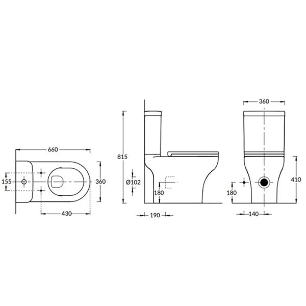 Kerama Marazzi Унитаз BUONGIORNO напольный безободковый, белый глянцевый 