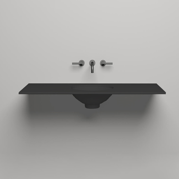 SALINI Столешница 1200х500х15 мм, из материалв S-Stone, цвет  матовый RAL 9011 