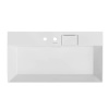 Kerama Marazzi Раковина LOGICA мебельная\подвесная  90*48*14,5см, с 2 отв.под смеситель, с переливом, белая глянцевая 