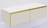 QUATRO 2 140см (70+70) тумба CASHMERE профиль MATT GOLD + внутр. подсв.