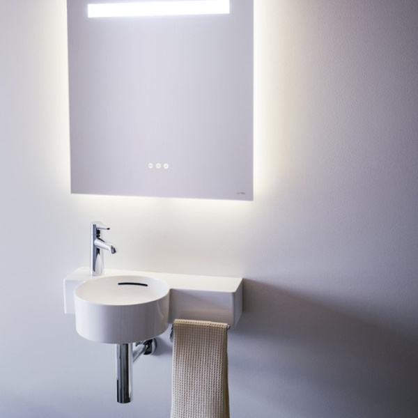 Laufen VAL Раковина-мини  полка справа 550x315x115 мм с 1 отв. под смеситель, подрезаемая до 430 мм,,  цвет: белый (без полотенцедержателя!) 