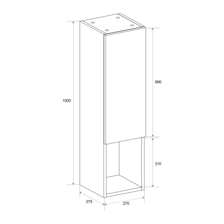 Шкаф навесной Кито Флавио, Белый 