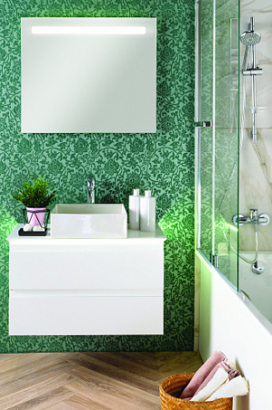 EB2083-J5 MADELEINE Тумба со столешницей и с подсветкой для накладной раковины, 80 см, цвет блес бел 