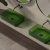 DEA DESIGN Washbasins Раковина настольная 60x40xh14,5 см, материал: Glasstech прозрачная смола, цвет: Emerald R3 