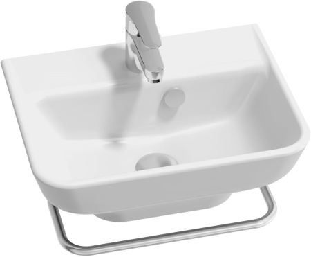 EGH112-00 раковина подвесная STRUKTURA с отв. д/смесителя, с переливом /45x35/(белый) 