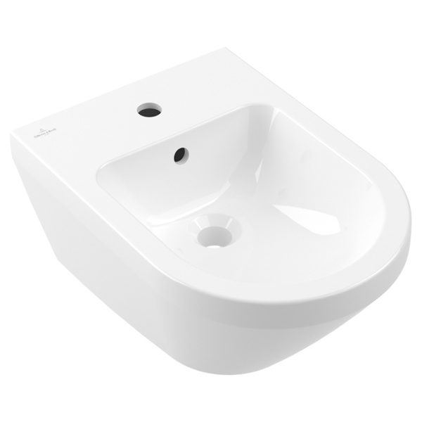 Villeroy&Boch Architectura Биде подвесное 370*530*270, с 1 отв. под смеситель, цвет альпийский белый 