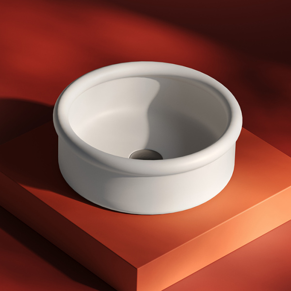 ARTCERAM Brera Раковина настольная Ø 43 см, цвет белый матовый 