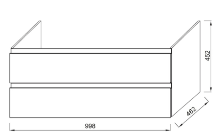 EB1318-J5  MADELEINE Тумба для раковины 100 см, цвет блестящий белый 