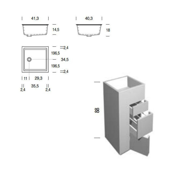 NOORTH milldue edition H2O Смеситель для раковины встраиваемый, однорычажный, цвет хром 