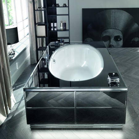 VITAGE milldue edition Ванна 1900х1000 мм., стальная, подача воды из водослива, в комплекте с сифоном и стоком, цвет белый 