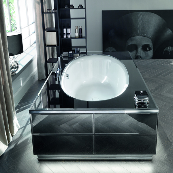 VITAGE milldue edition Ванна 1900х1000 мм., стальная, подача воды из водослива, в комплекте с сифоном и стоком, цвет белый 