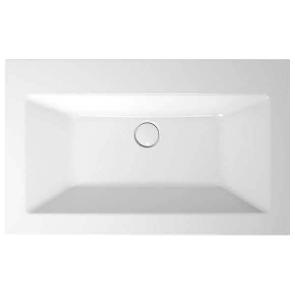 BETTE Loft  Раковина встраиваемая сверху  800х495х100 мм, без перелива, с 1 отв под см. цвет белый 