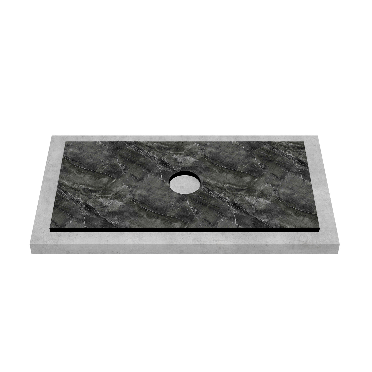 Тумба со столешницей Севилья, Белый мат / Столешница компакт-плита, Куритиба