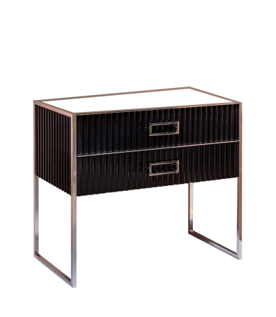 Тумба MONACO 100см  h84см  черная глянец  +  хром   под раковину моноблок 