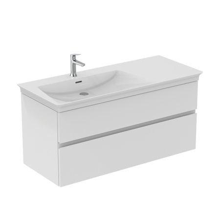 Ideal Standard La Dolce Vita Раковина 1260х535хh145 мм, подвесная/накладная, ассиметричная, чаша слева, 1 отв, с переливом, без крепежа, цвет: белый 