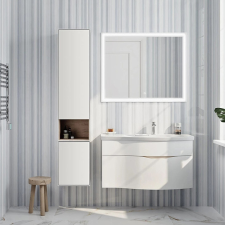Kerama Marazzi Пенал PLAZA Modern подвесной 170 белый 2 дверцы push 