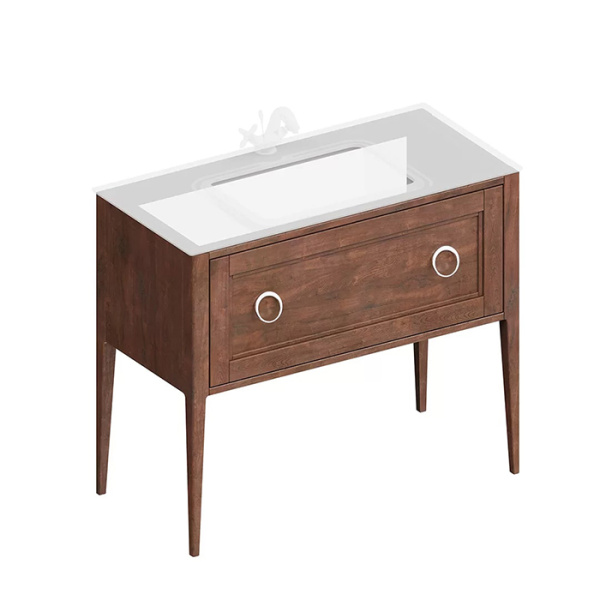 Kerama Marazzi Тумба PLAZA Classic NEO напольная 1 ящик 100, орех матовый 