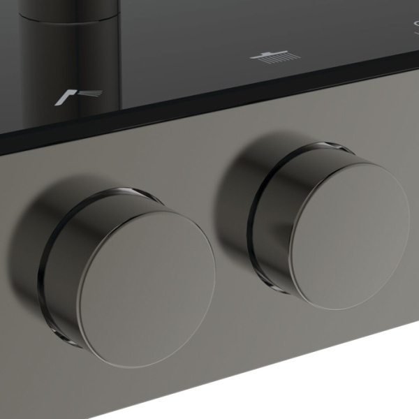 Ideal Standard Ceratherm Solos Душевая стойка, термостат, верхний душ 30см, руч.душ 13см, шланг 175см, цвет: PVD Magnetic Grey 