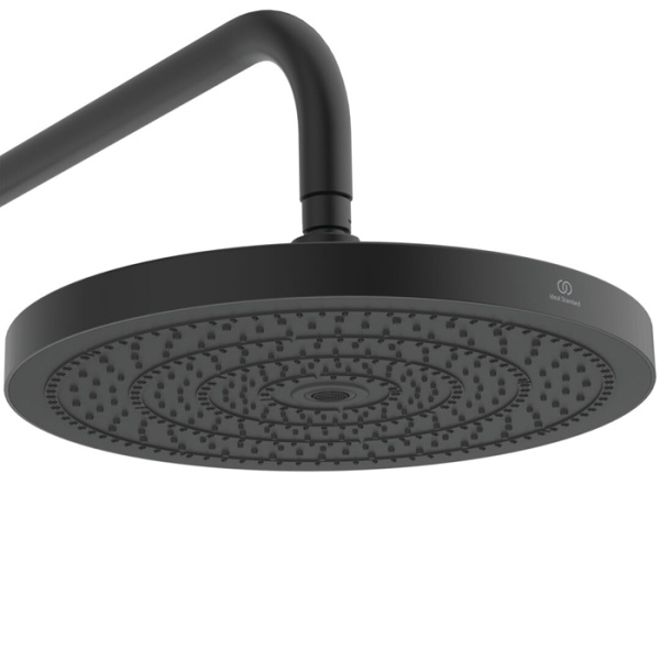 Ideal Standard Ceratherm Solos Душевая стойка, термостат, верхний душ 30см, руч.душ 13см, шланг 175см, цвет: Черный матовый 