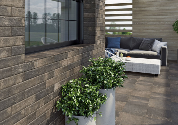  фасадная  Scandiano Brown elewacja 24,5x6,6 