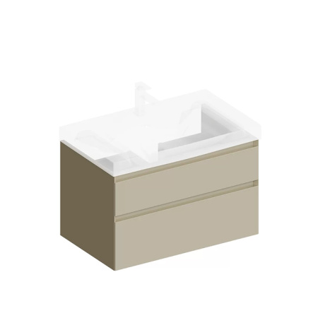 Kerama Marazzi Тумба CUBO подвесная с ящиками 80, лимо матовая 