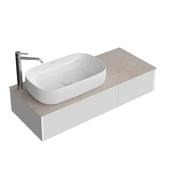 Kerama Marazzi Тумба MAGICA подвесная 120, 2 ящика, утренний серый матовый 