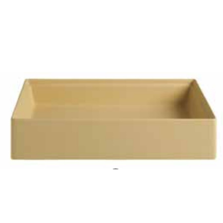 Artceram SCALINO Раковина накладная 38х55 см, без отв под смеситель, без слив перелива, цвет giallo zinco 