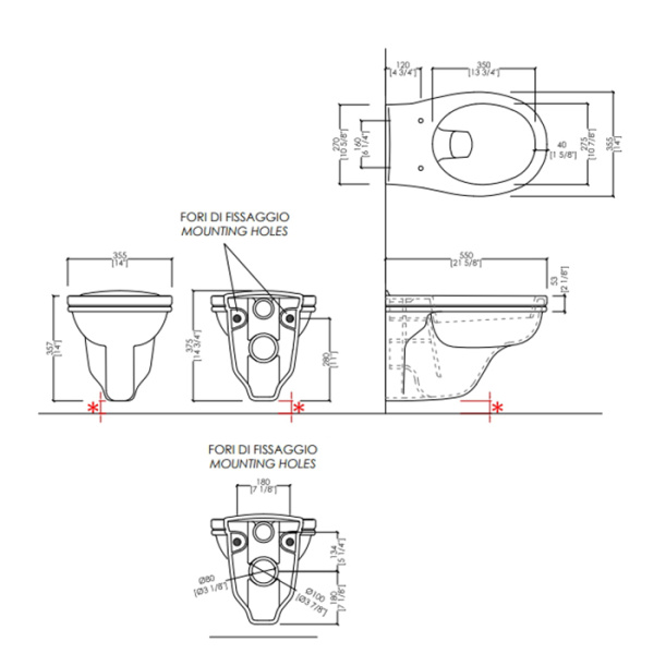 Devon Rose Унитаз подвесной 55х35,5 cм,  цвет: белый 