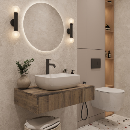 Раковина накладная Oliveeka  9387B на столешницу 455 х 325 белая 