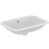 Ideal Standard Connect Раковина 580х410 мм, прямоугольная, встраиваемая снизу без отв. под смес., с крепежом, цвет: белый глянец