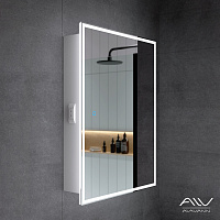 Шкаф с зеркалом  подвесная Alavann Rita белый 60 см