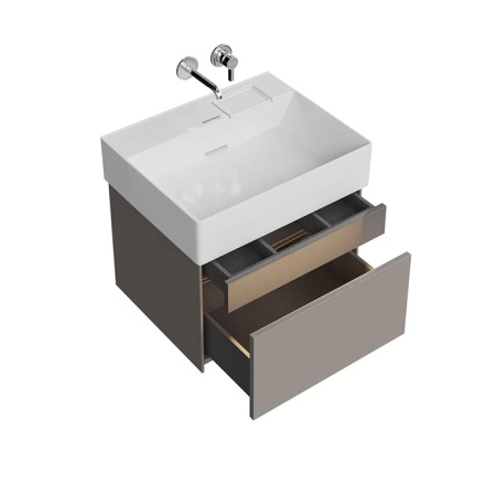 Kerama Marazzi Тумба LOGICA подвесная 2 ящика 60 см, песчаный 
