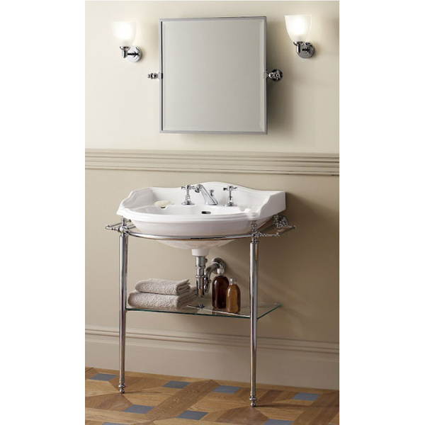 Devon Boston Консоль (81х88х50)с полотенцедержателями и стеклянной полочкой под раковину oxford, хром 