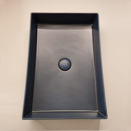 Artceram SCALINO Раковина накладная 38х55 см, без отв под смеситель, без слив перелива, цвет notte (не производится) 