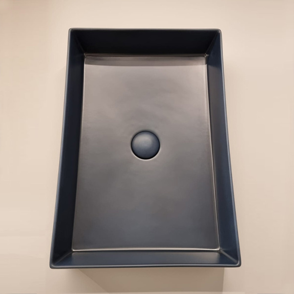 Artceram SCALINO Раковина накладная 38х55 см, без отв под смеситель, без слив перелива, цвет notte (не производится) 