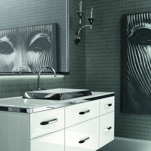 VITAGE milldue edition Зеркало DIAMOND 144хh110см со светодиодной подсветкой рамка сталь, цвет: сталь 