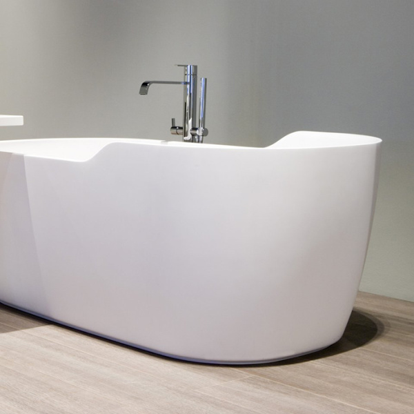 ANTONIO LUPI FUNNY WEST Ванна отдельностоящая 1510х800х600 мм., с нажимным донным клапаном, сифоном и гибким шлангом, Cristalplant, цвет белый 