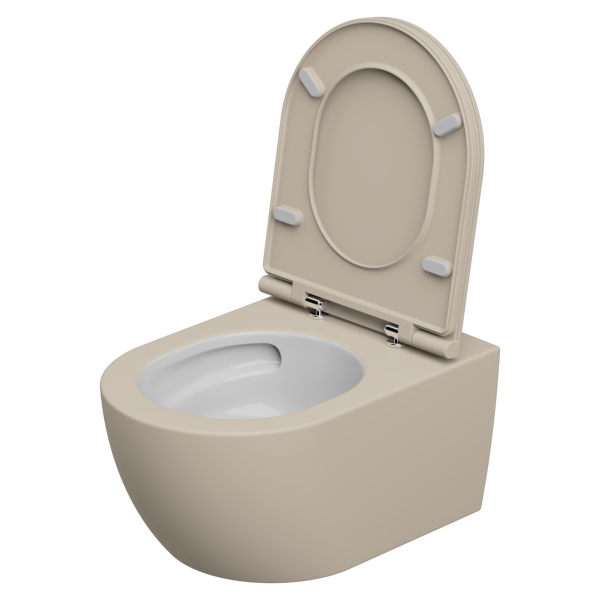 Чаша подвесного унитаза биколор со смывом Eco Clean GSG Ceramic Design Like LKWCSOECBI000/034, White/Sabbia Matt 