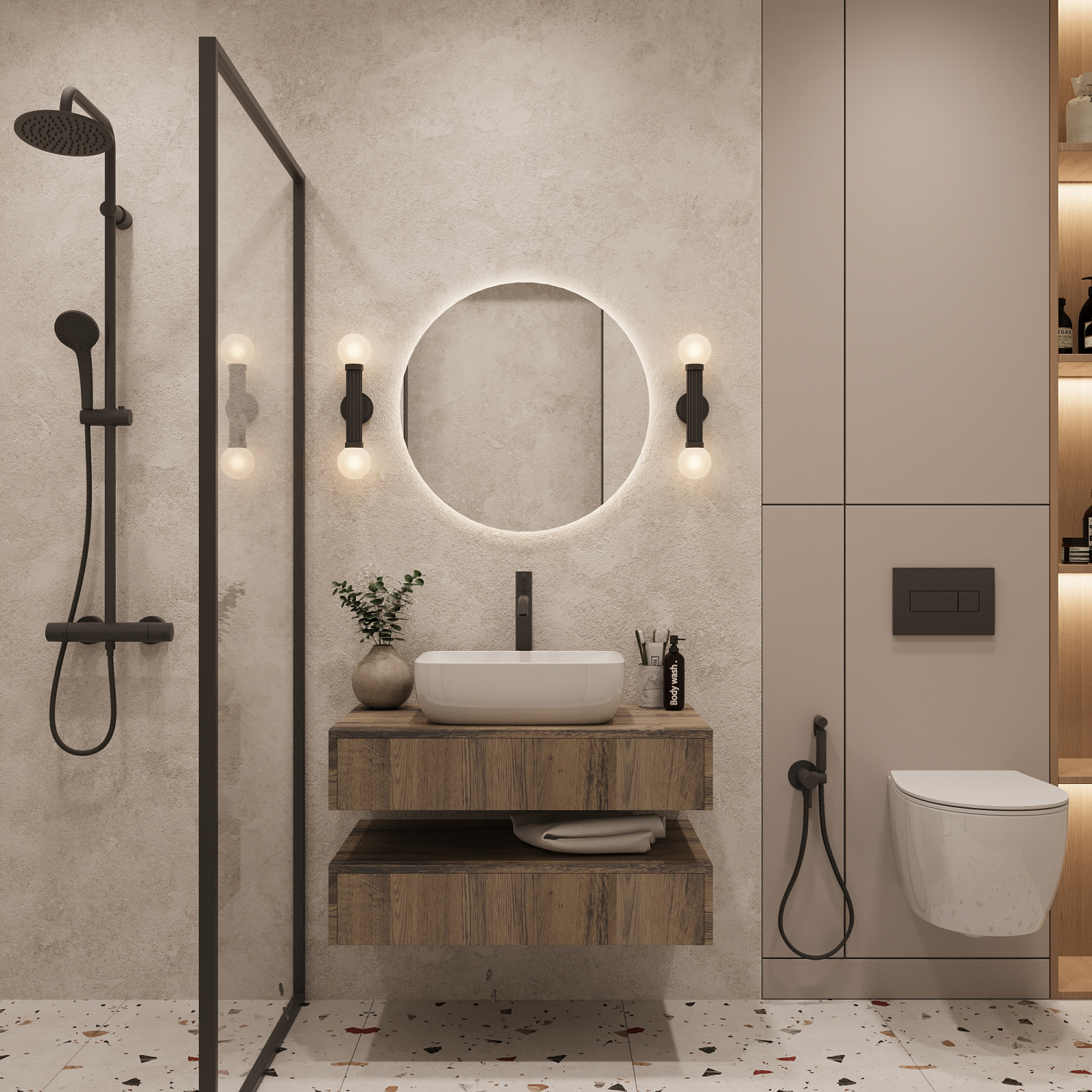 Тумба под раковину/столешницу Токио премиум, Аттик 100, 1 вырез