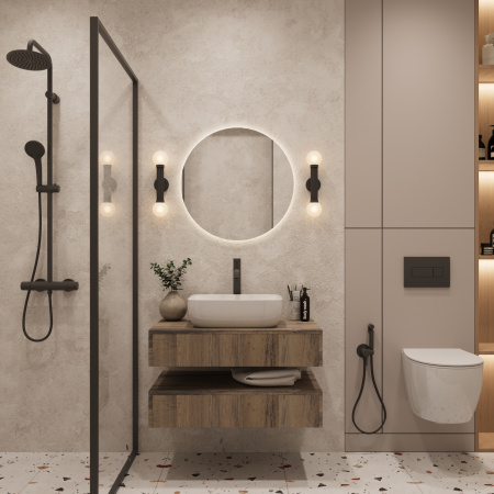 Тумба под раковину/столешницу Токио премиум, Аттик 100, 1 вырез 