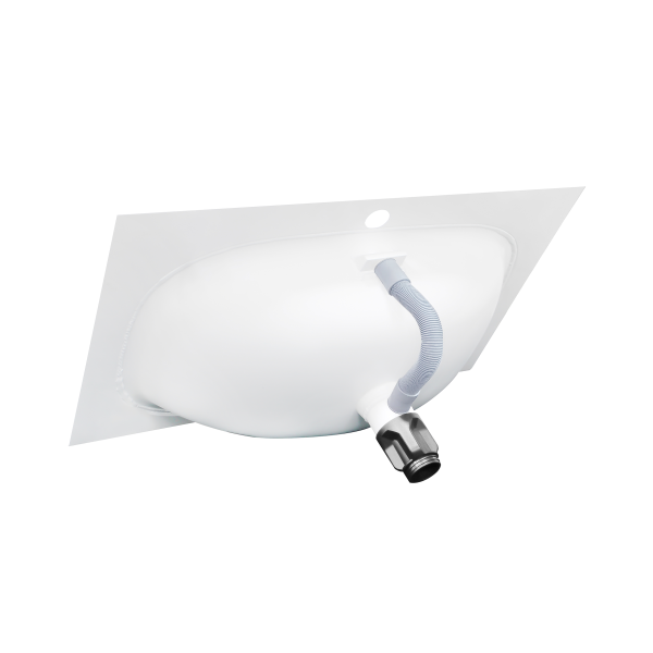 Раковина накладная алюминиевая M115W70 белый мат 