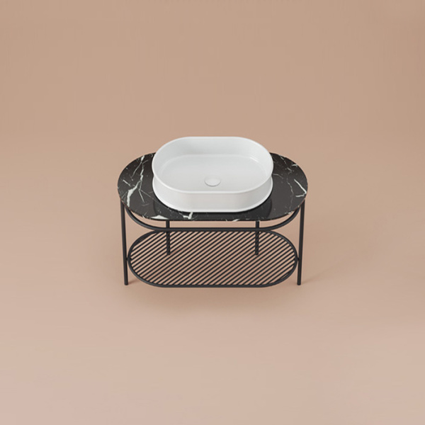 Полка сетчатая, Artceram, Flair 4.0, для металлической консоли, цвет черный матовый 