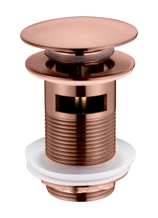 Слив для раковины, автомат(клик-клак) BRUSHED BRONZE c переливом 