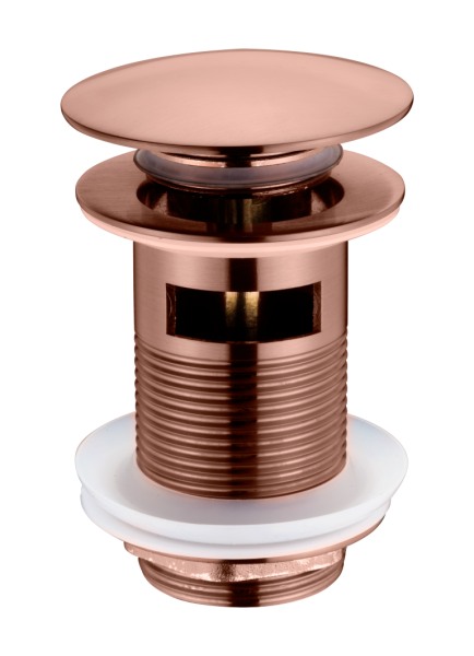 Слив для раковины, автомат(клик-клак) BRUSHED BRONZE c переливом 