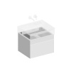 Kerama Marazzi Тумба LOGICA подвесная 2 ящика 60 см, белоснежный 